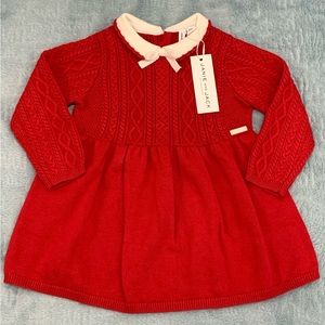 Janie and Jack Baby Sweater Dress in Red - Perfect for the Holidays and NWT!